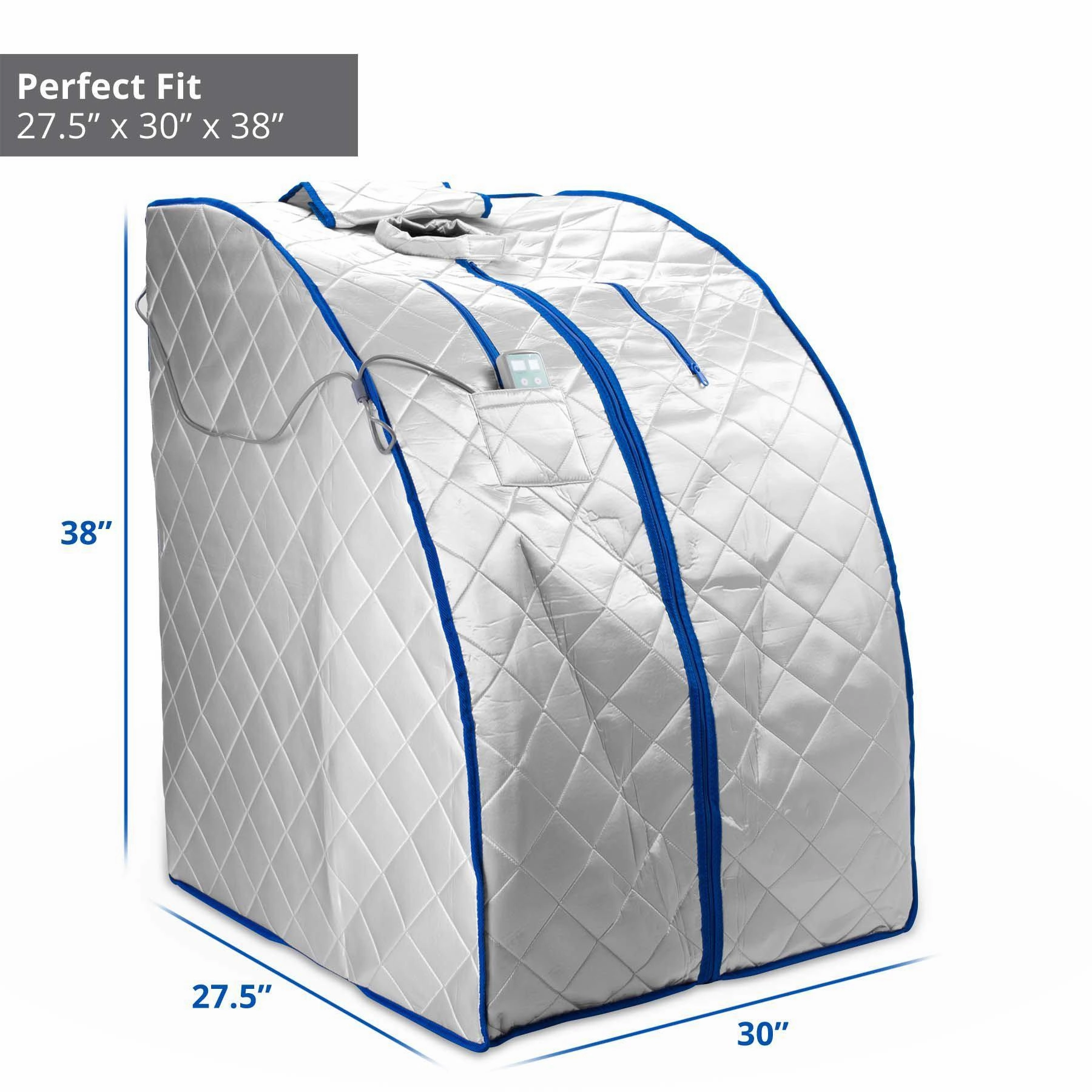 Durasage Health - Infrared Heated Personal Sauna with Air Ionizer Generator. 5  Temperature Levels & up to 30 minutes