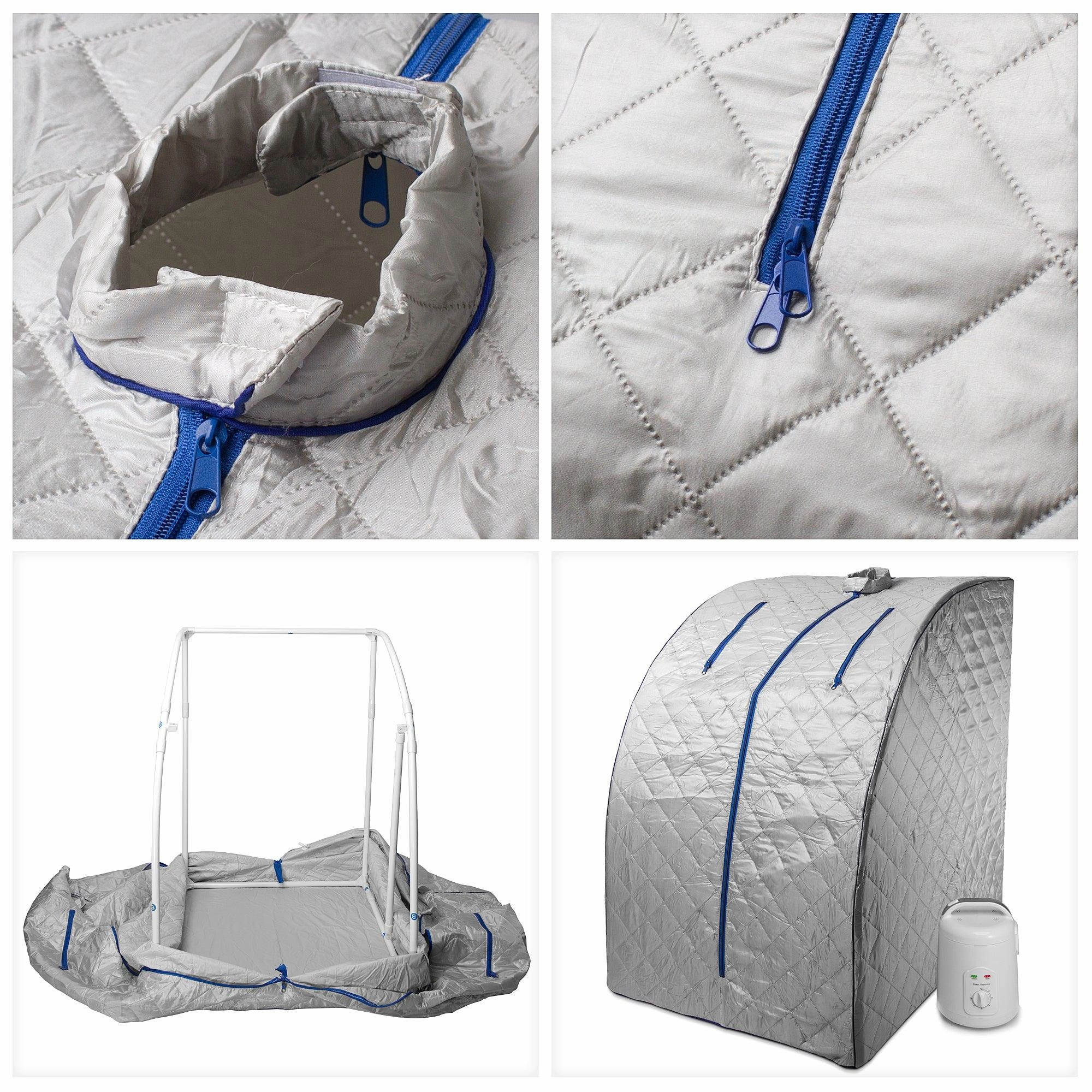 Durasage Health - Lightweight Personal Steam Sauna for Weight Loss. Detox & Relaxation. 60 Minute Timer - Blue