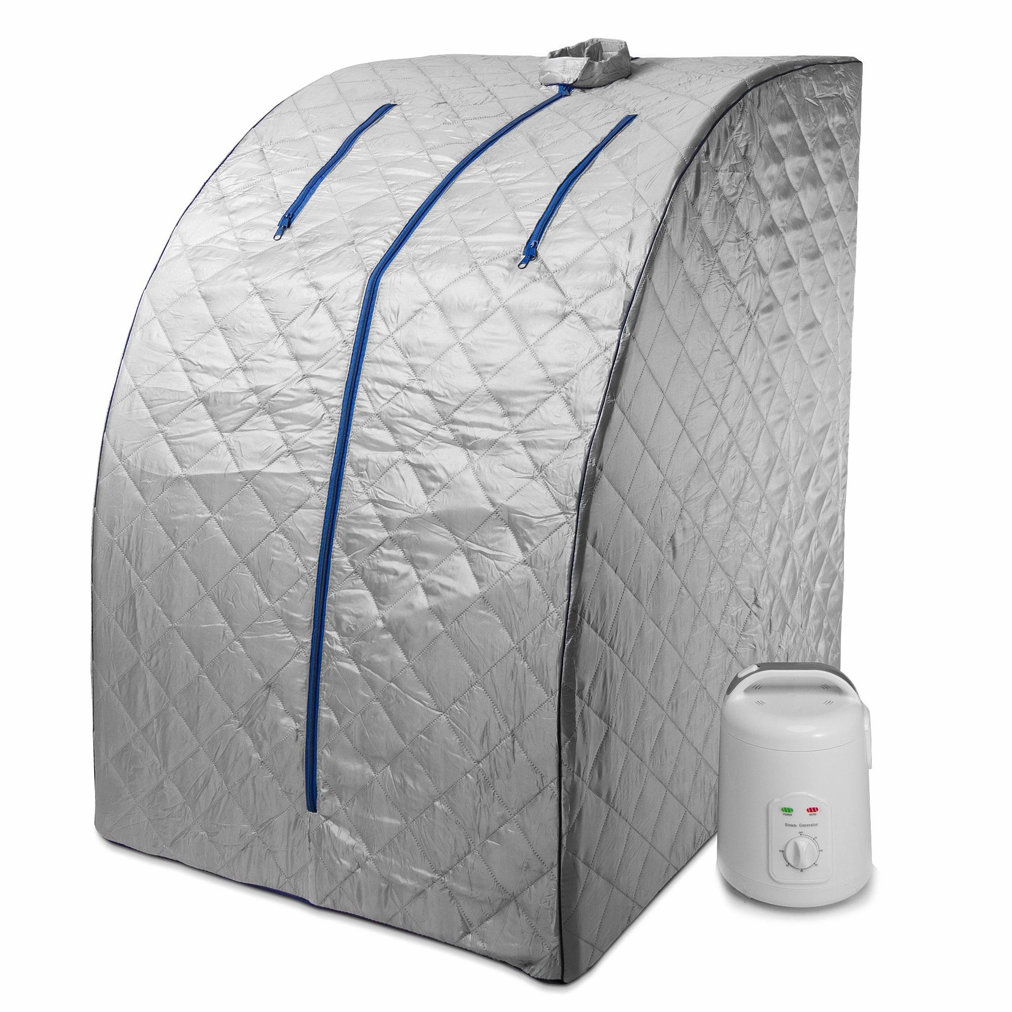 Durasage Health - Lightweight Personal Steam Sauna for Weight Loss. Detox & Relaxation. 60 Minute Timer - Blue