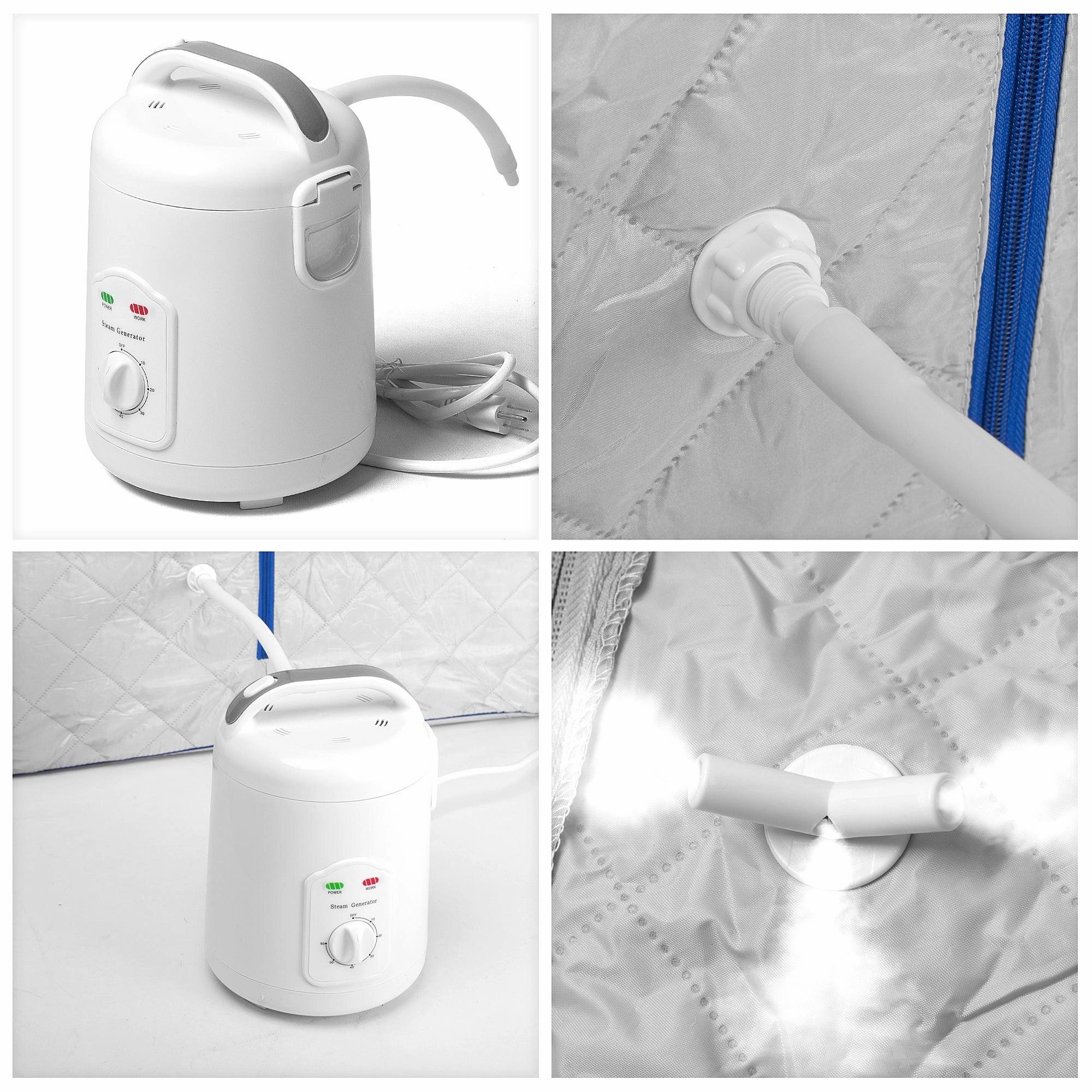 Durasage Health - Lightweight Personal Steam Sauna for Weight Loss. Detox & Relaxation. 60 Minute Timer - Blue