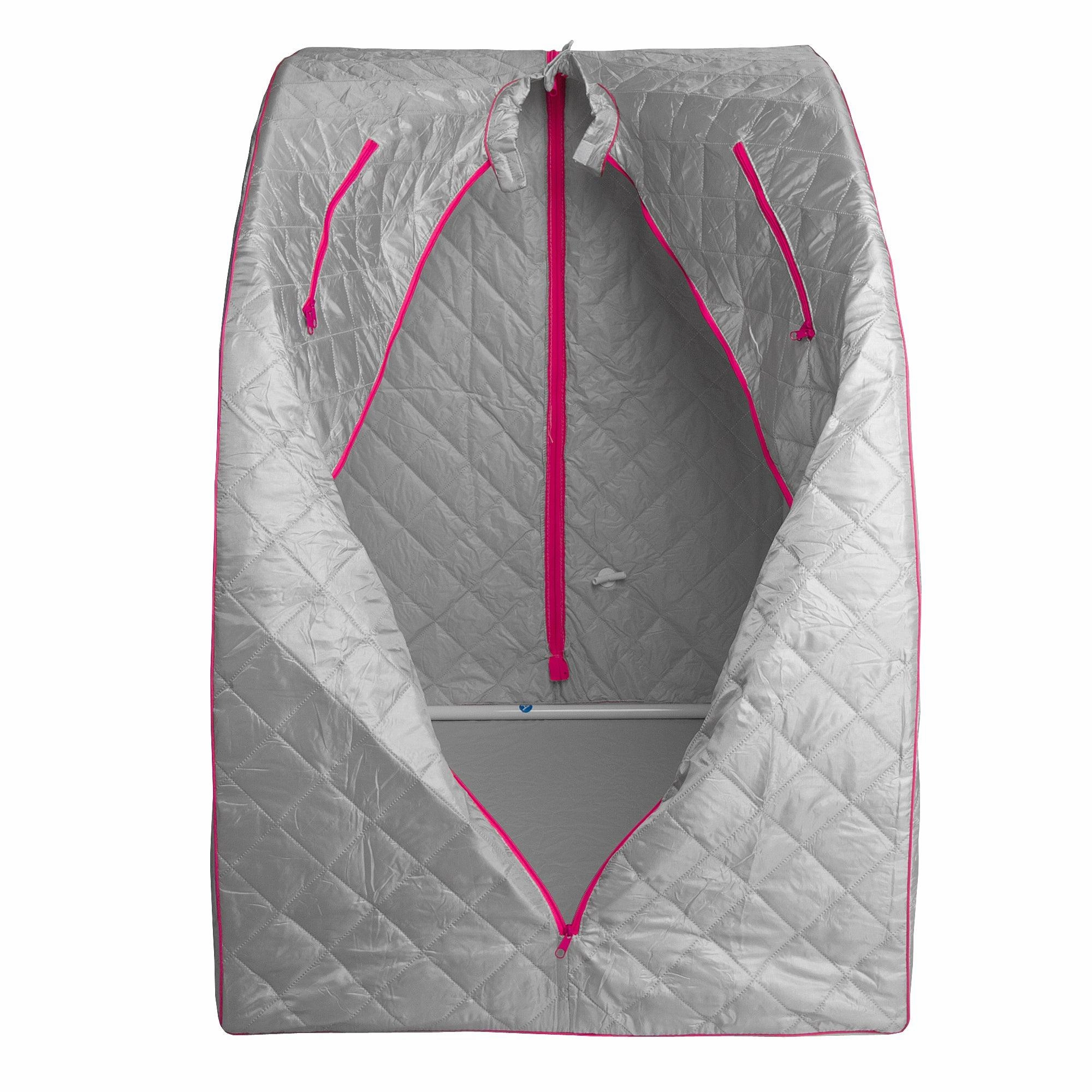 Durasage Health - Lightweight Personal Steam Sauna for Weight Loss. Detox & Relaxation. 60 Minute Timer - Pink