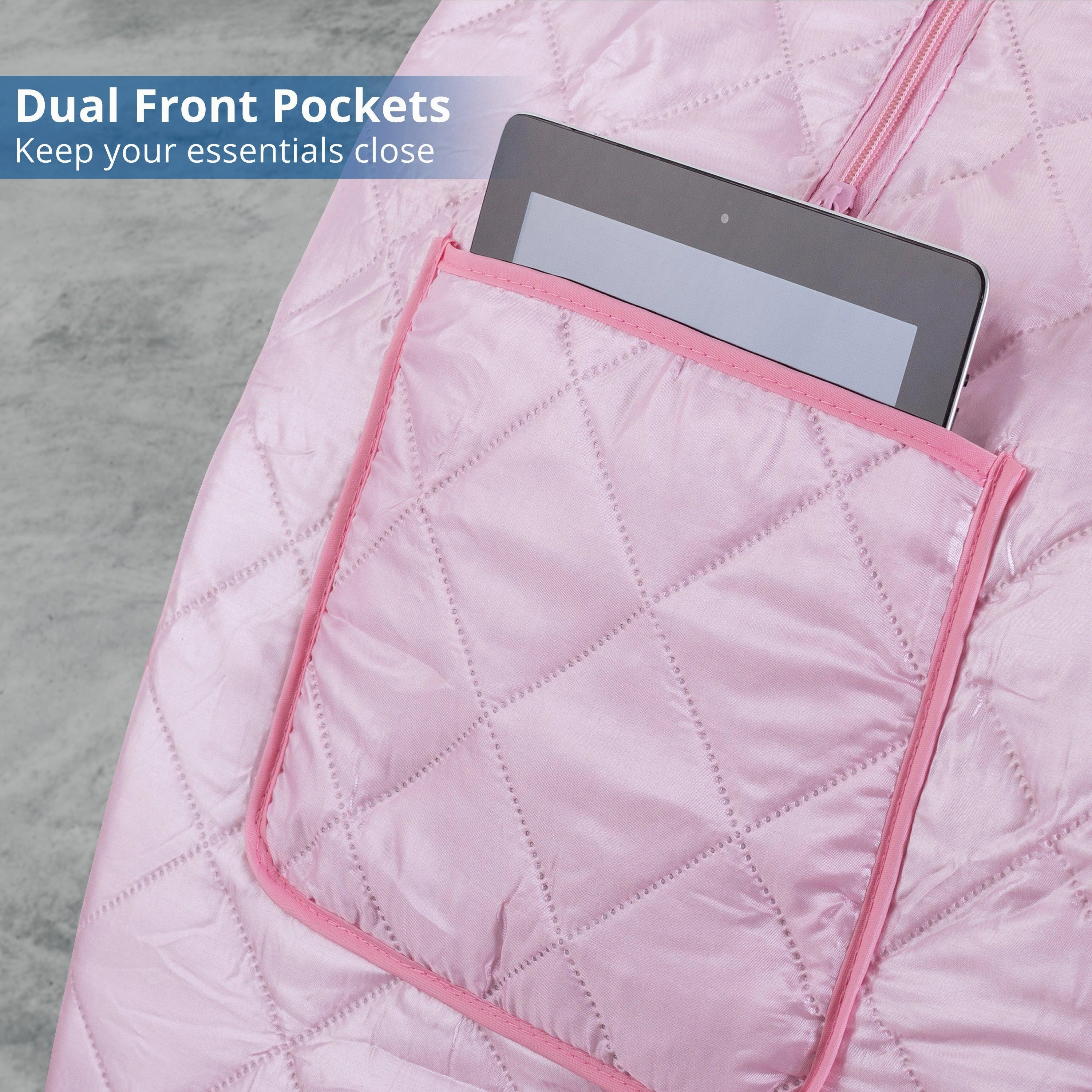 Durasage Health - Oversized Portable Steam Sauna for Weight Loss. Detox & Relaxation at Home. Chair Included - Pink