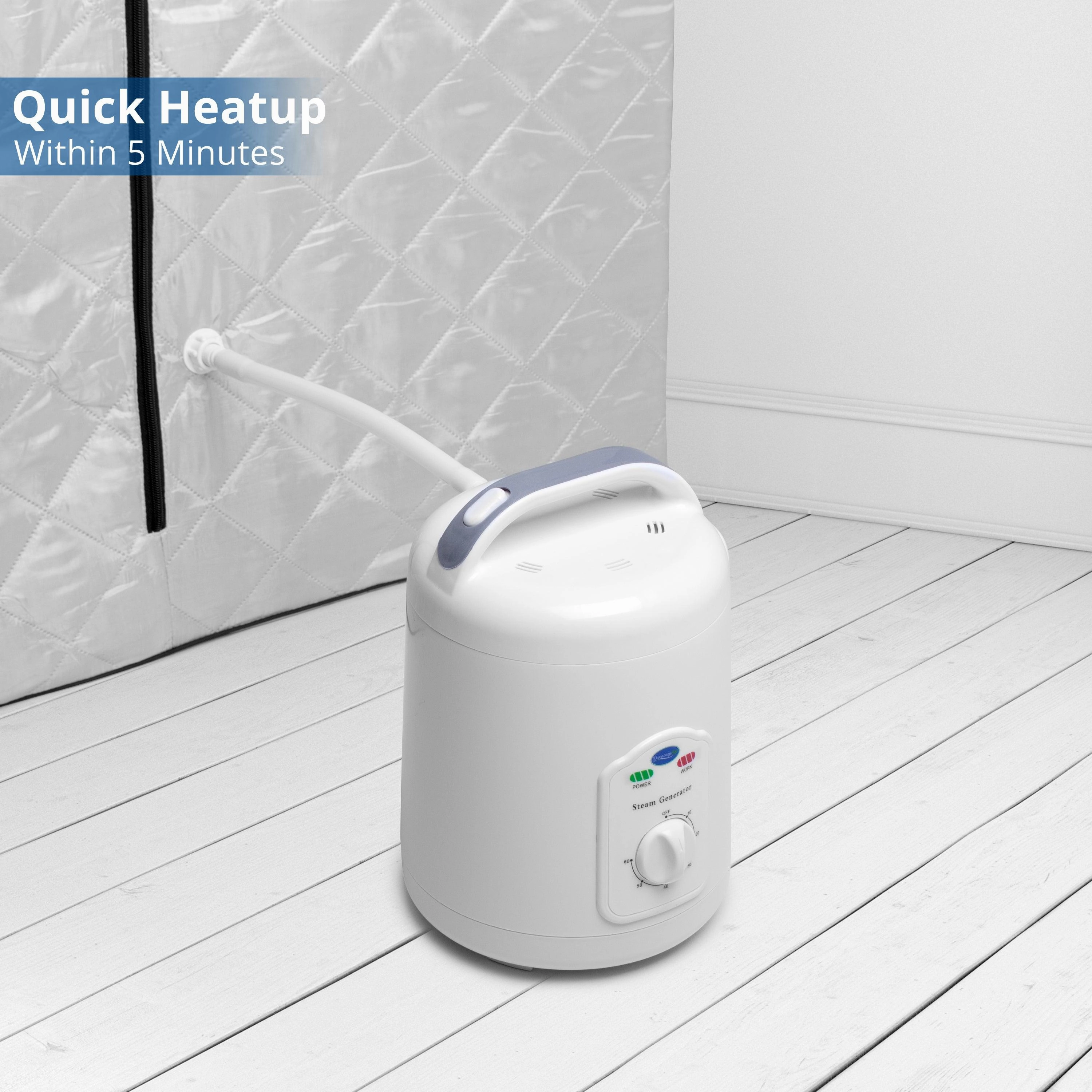 Durasage Health - Oversized Portable Steam Sauna for Weight Loss. Detox & Relaxation at Home. Chair Included - Silver