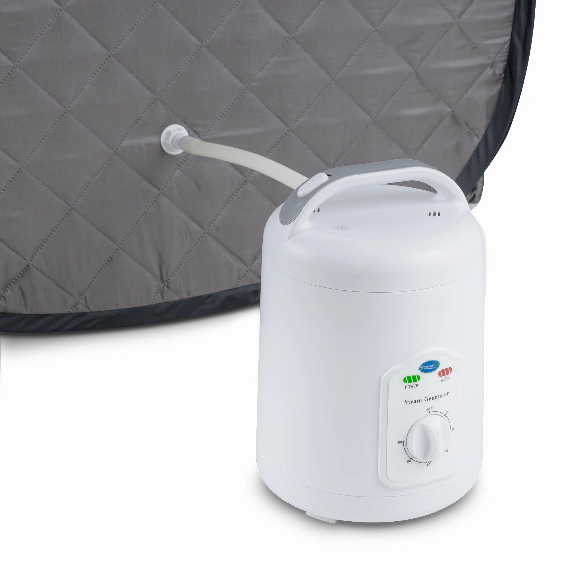 Durasage Health - Personal Foldable Steam Sauna for Weight Loss. Detox. Relaxation at Home. 60 Minute Timer. 800 Watt Steam Generator. Chair Included (Gray)
