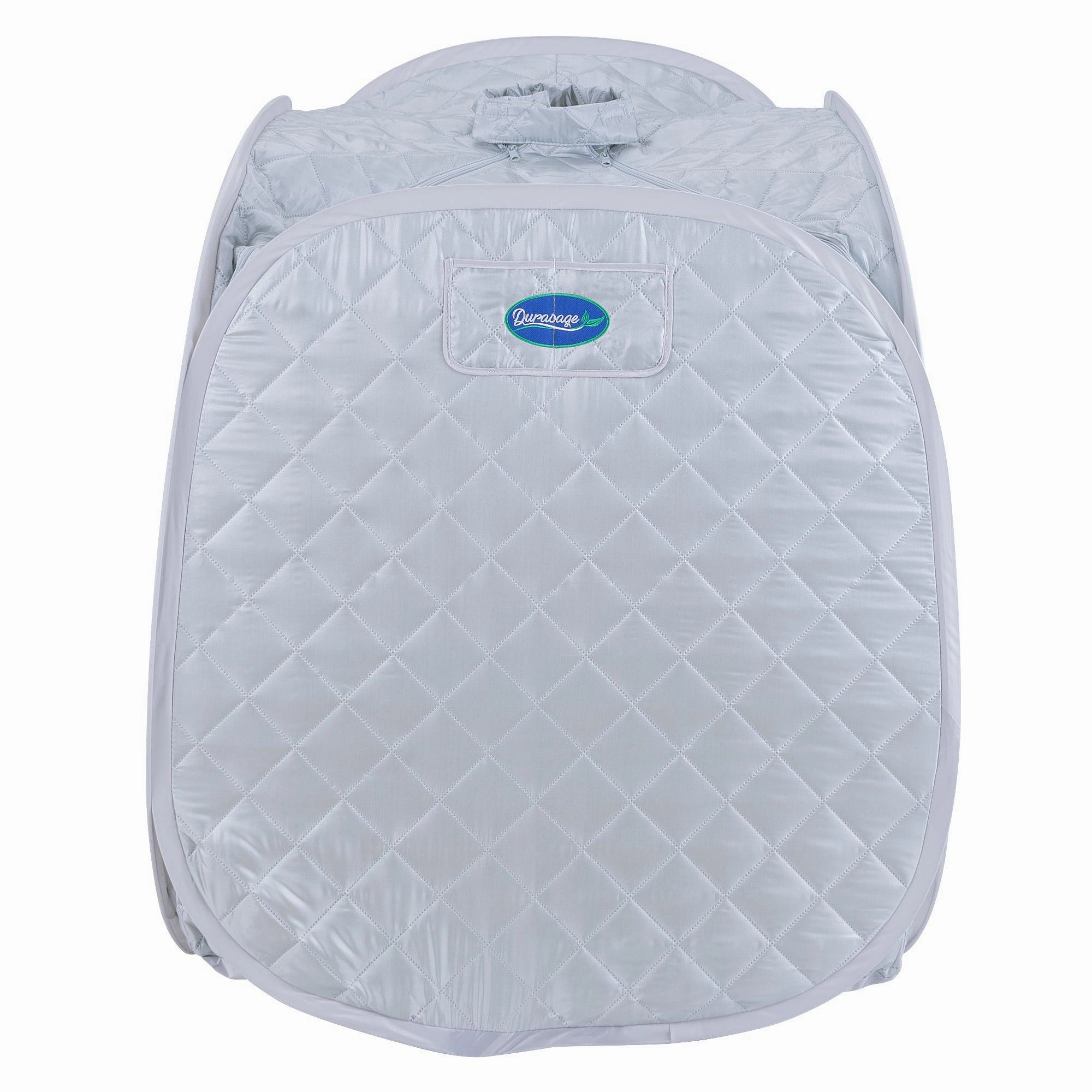 Durasage Health - Personal Foldable Steam Sauna for Weight Loss. Detox. Relaxation at Home. 60 Minute Timer. 800 Watt Steam Generator. Chair Included (Silver)