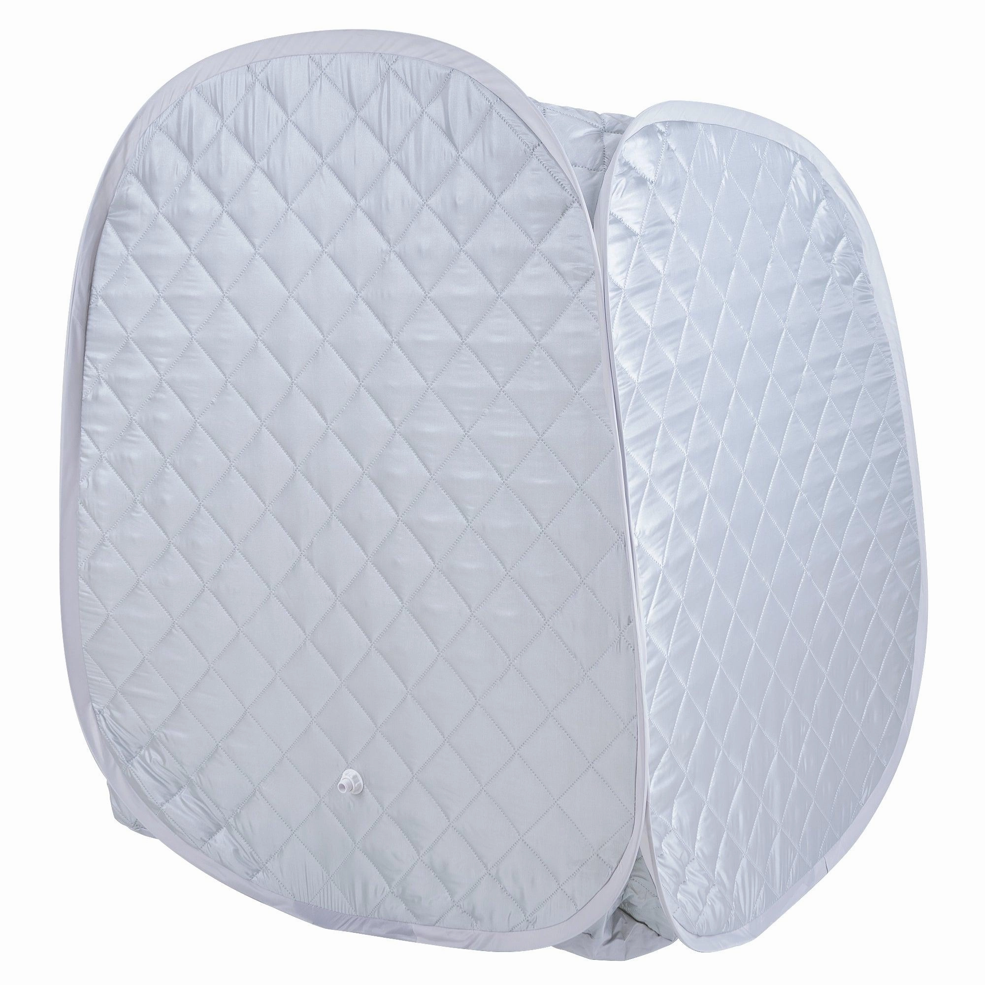 Durasage Health - Personal Foldable Steam Sauna for Weight Loss. Detox. Relaxation at Home. 60 Minute Timer. 800 Watt Steam Generator. Chair Included (Silver)