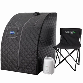 Durasage Health - Personal Steam Sauna for Weight Loss. Detox & Relaxation at Home. Chair Included - (Black)
