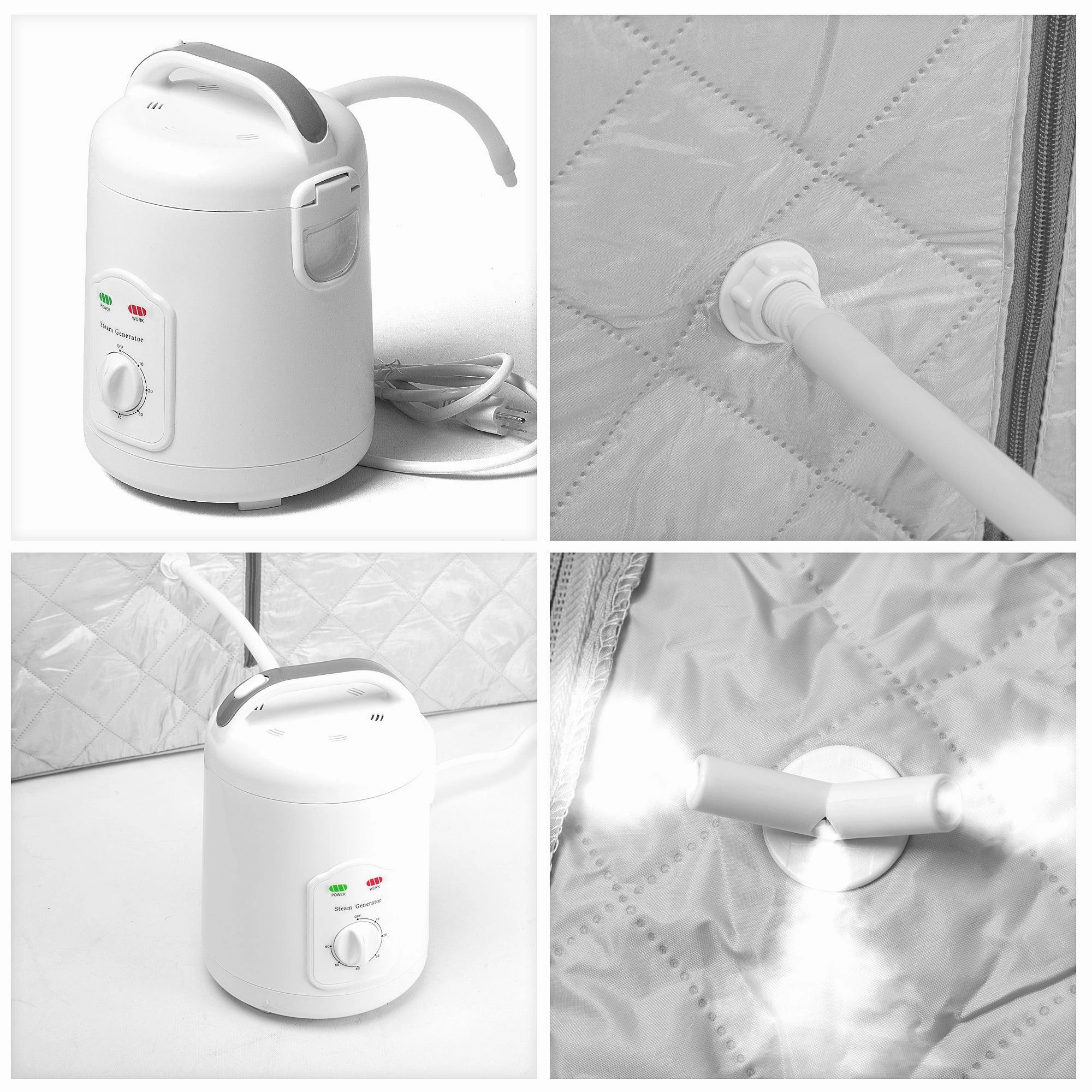 Durasage Health - Portable Personal Therapeutic Spa Home Steam Sauna Weight Loss Slimming Detox (Gray Outline)