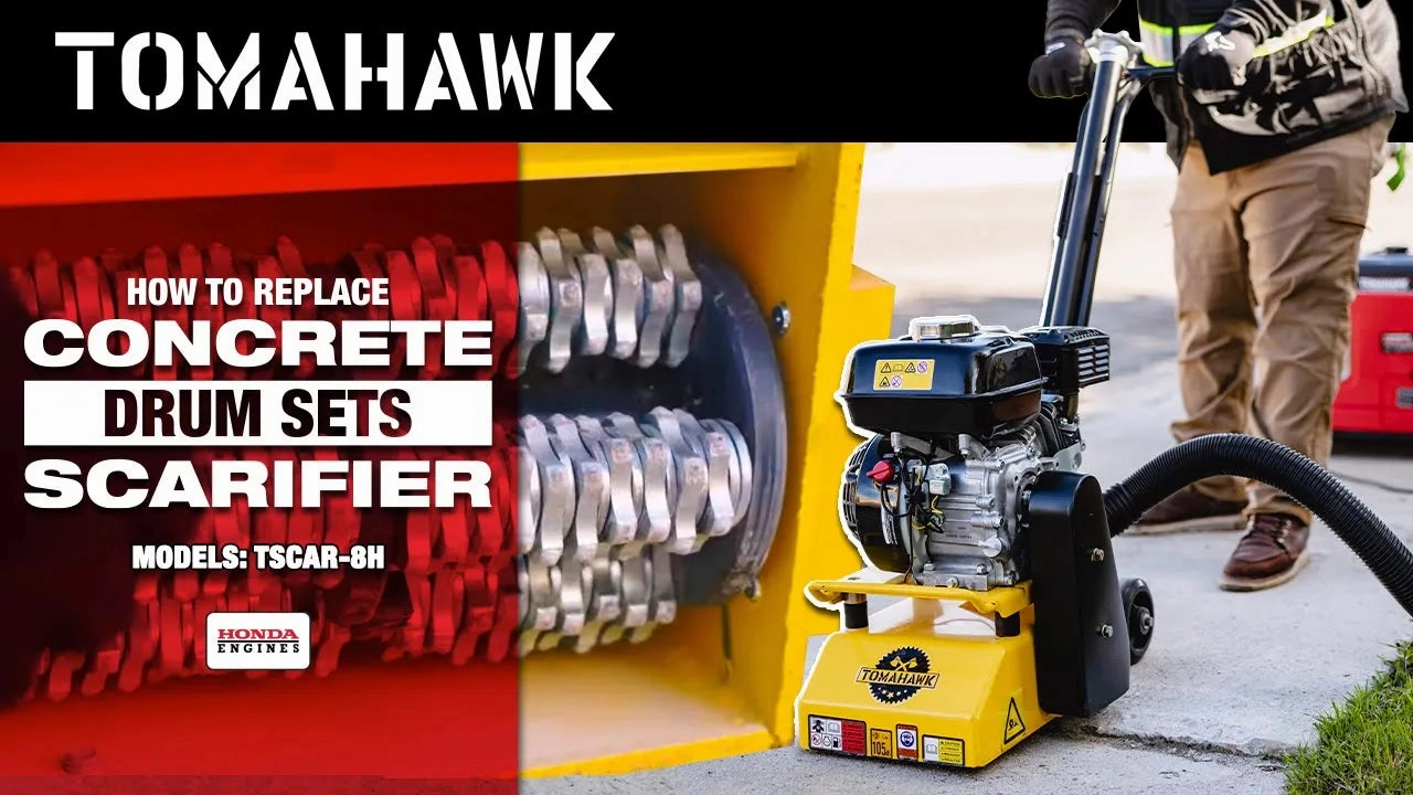 Electric 8 Concrete Scarifier Planer Grinder for Sidewalk Trip Hazard Repair. Traffic Line Removal