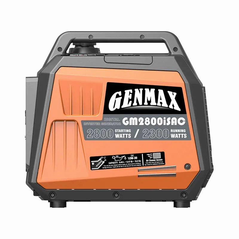 Genmax GM2800iSAC 2800W Portable Inverter Generator. ultra-quiet gas engine. with CO Sensor and Parallel Capability