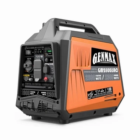 Genmax GM2800iSAC 2800W Portable Inverter Generator. ultra-quiet gas engine. with CO Sensor and Parallel Capability