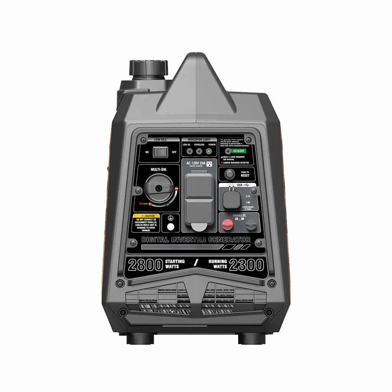 Genmax GM2800iSAC 2800W Portable Inverter Generator. ultra-quiet gas engine. with CO Sensor and Parallel Capability