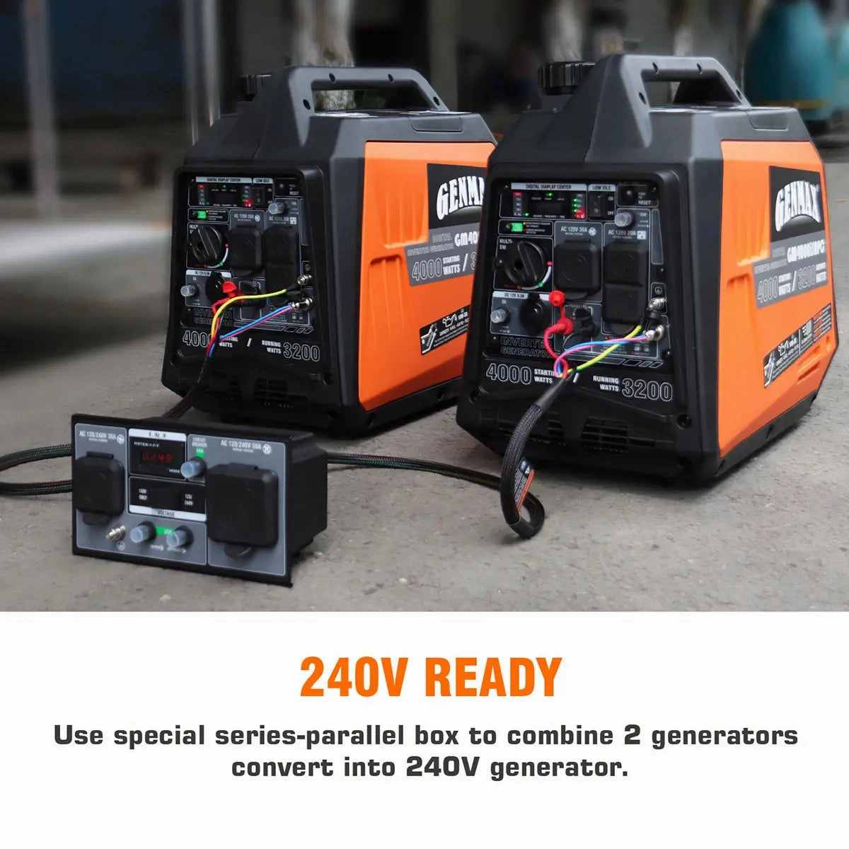 Genmax GM4000iSAPC 4000 Watt Gasoline Inverter Generator ultra-quiet145cc Engine EPA & CARB Compliant. Eco-Mode Feature