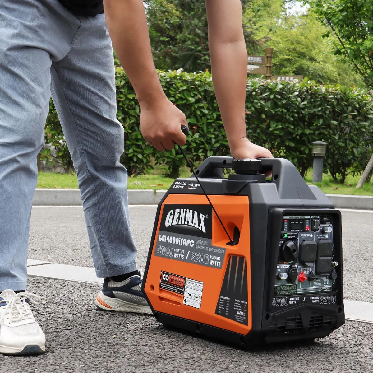 Genmax GM4000iSAPC 4000 Watt Gasoline Inverter Generator ultra-quiet145cc Engine EPA & CARB Compliant. Eco-Mode Feature