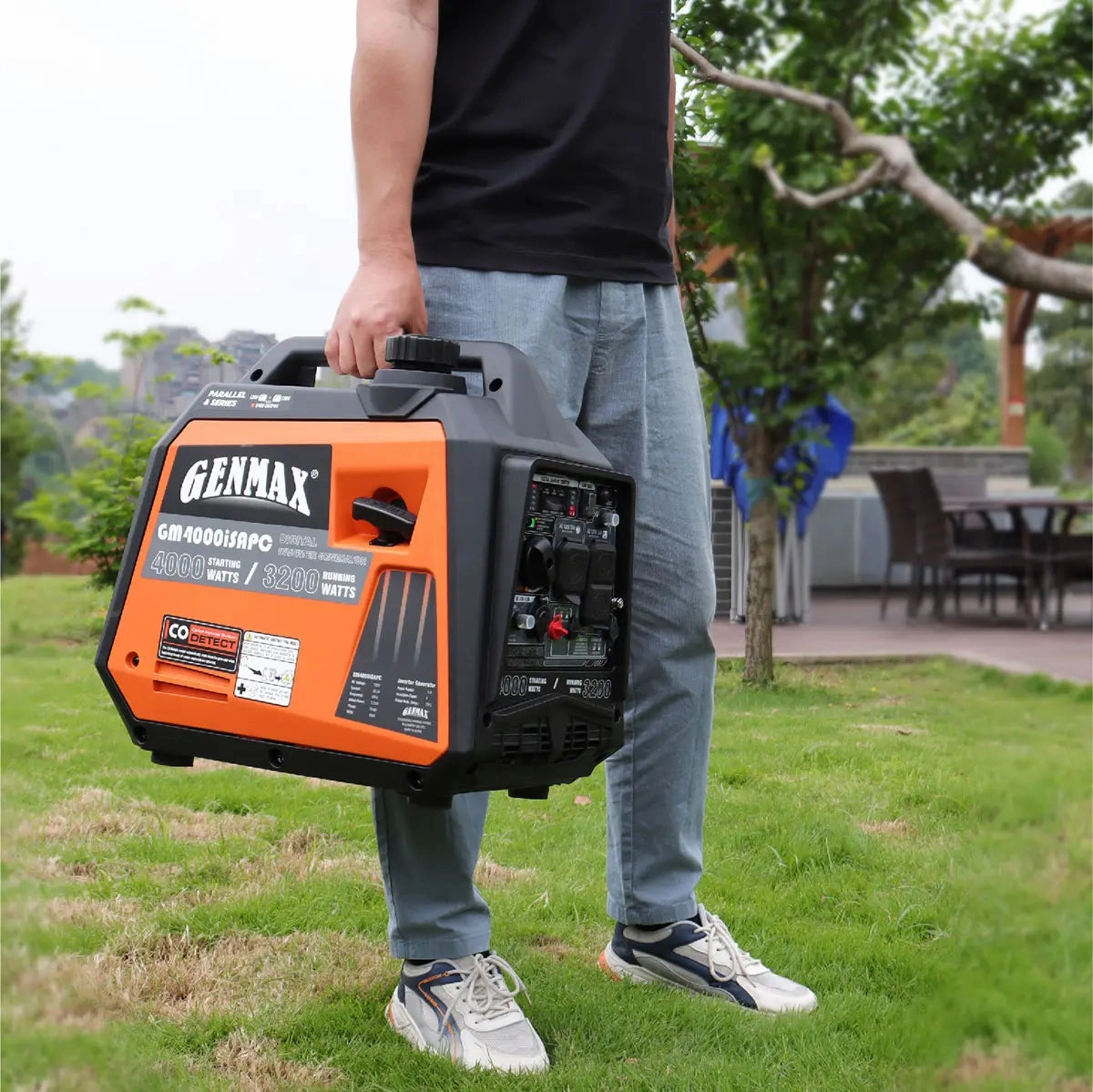 Genmax GM4000iSAPC 4000 Watt Gasoline Inverter Generator ultra-quiet145cc Engine EPA & CARB Compliant. Eco-Mode Feature