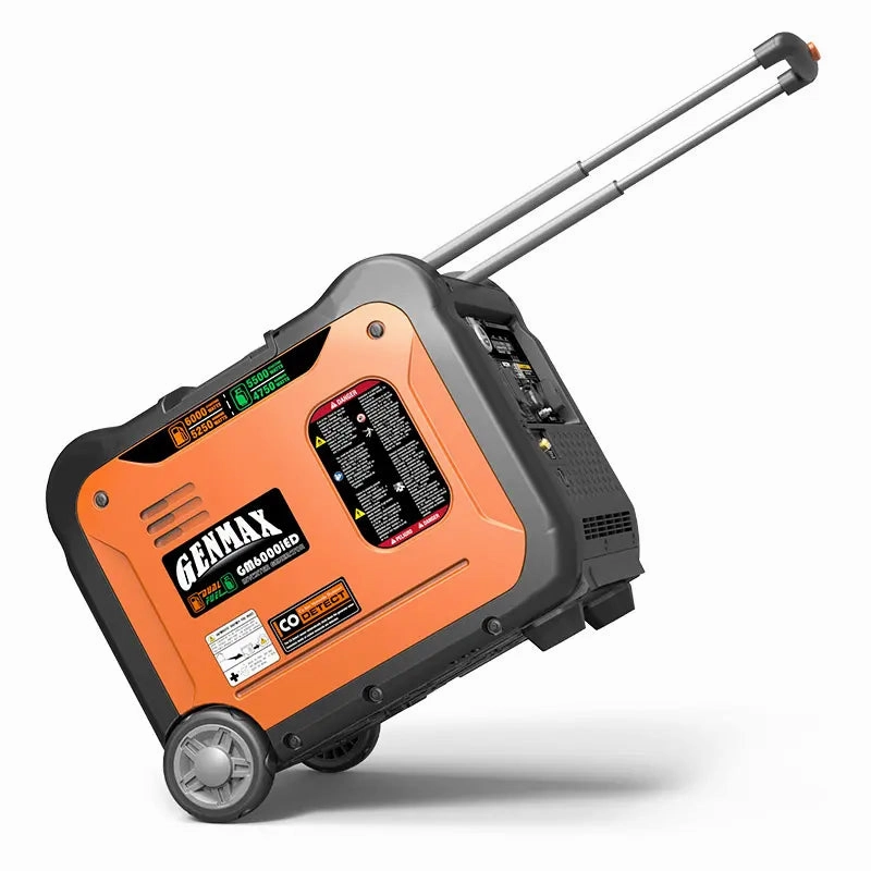 Genmax GM6000iED Portable Inverter Generator. 6000W Super Quiet Dual Fuel Portable Engine