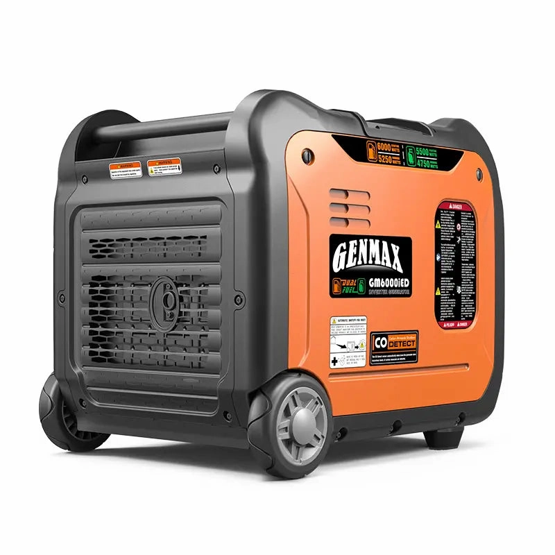 Genmax GM6000iED Portable Inverter Generator. 6000W Super Quiet Dual Fuel Portable Engine