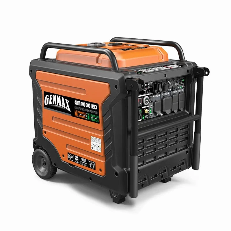 Genmax GM9000iED Portable Inverter Generator. 9000W Super Quiet Dual Fuel Portable Engine with Parallel Capability