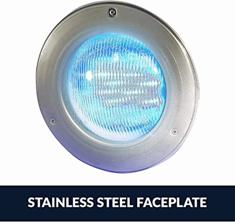 Hayward ColorLogic 4.0 LED Pool Light. 120V/100 Ft Cord Stainless Steel