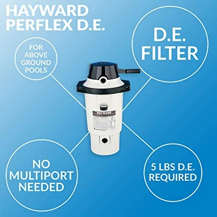 Hayward Perflex D.E. Filter w/ Clamp 5 lb.