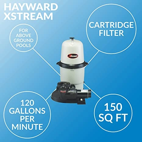 Hayward Xstream 150 Sq Ft Cartridge Filter w/ 1.5 HP PowerFlo Matrix Pump