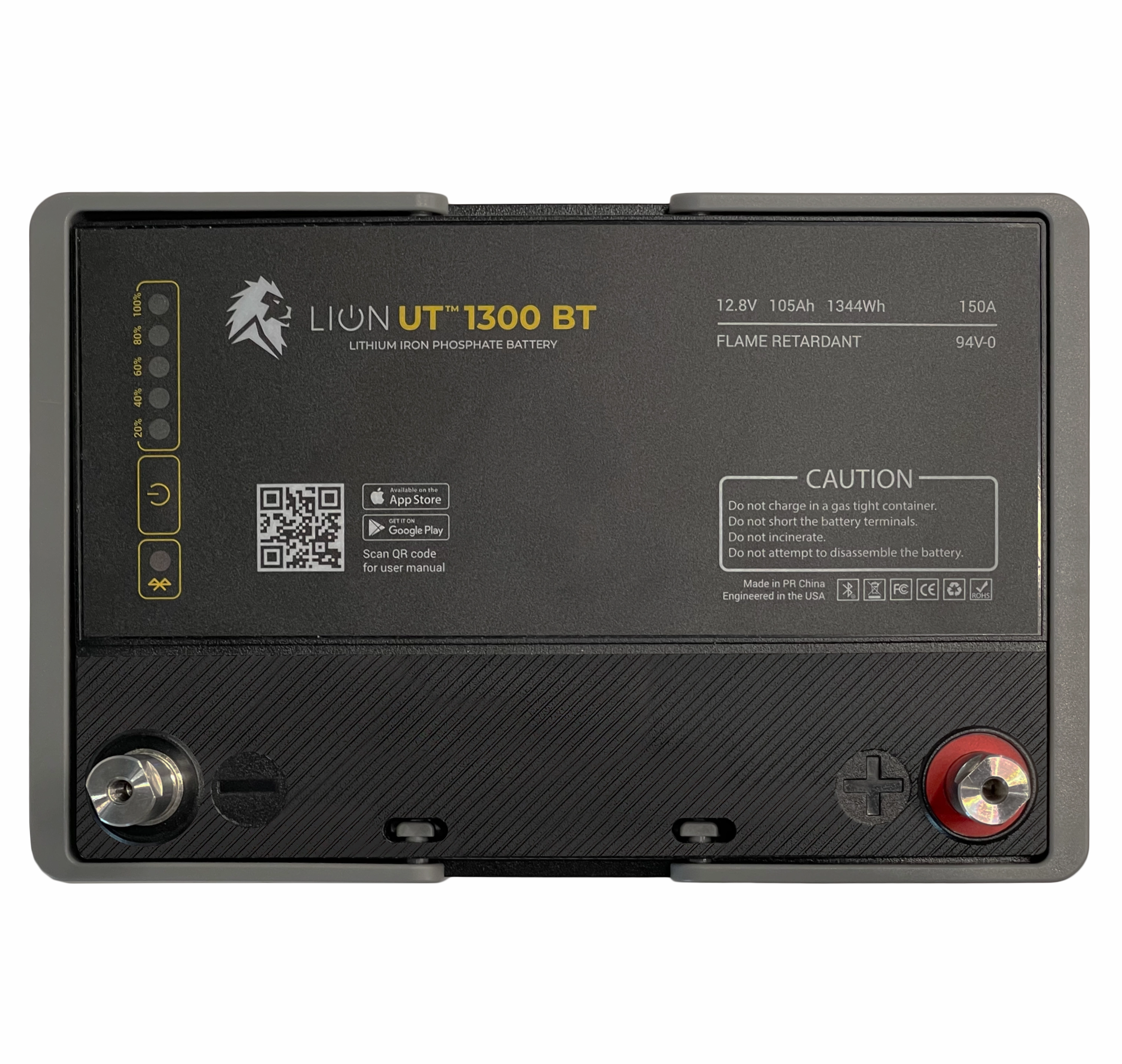 Lion Energy - UT 1300 BT Battery (12V. 105Ah. LiFePO4)
