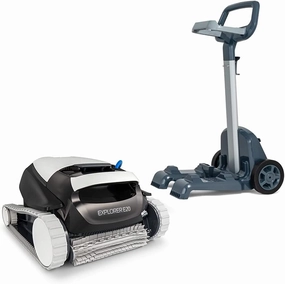 Maytronics Dolphin Explorer E20 Robotic Pool Cleaner with Caddy