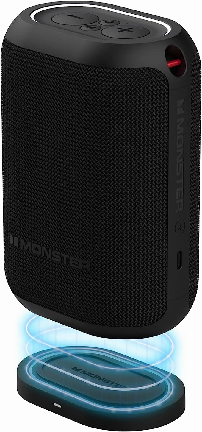 Monster  - DNA One Portable Wireless Speaker w/ Qi Wireless Charger