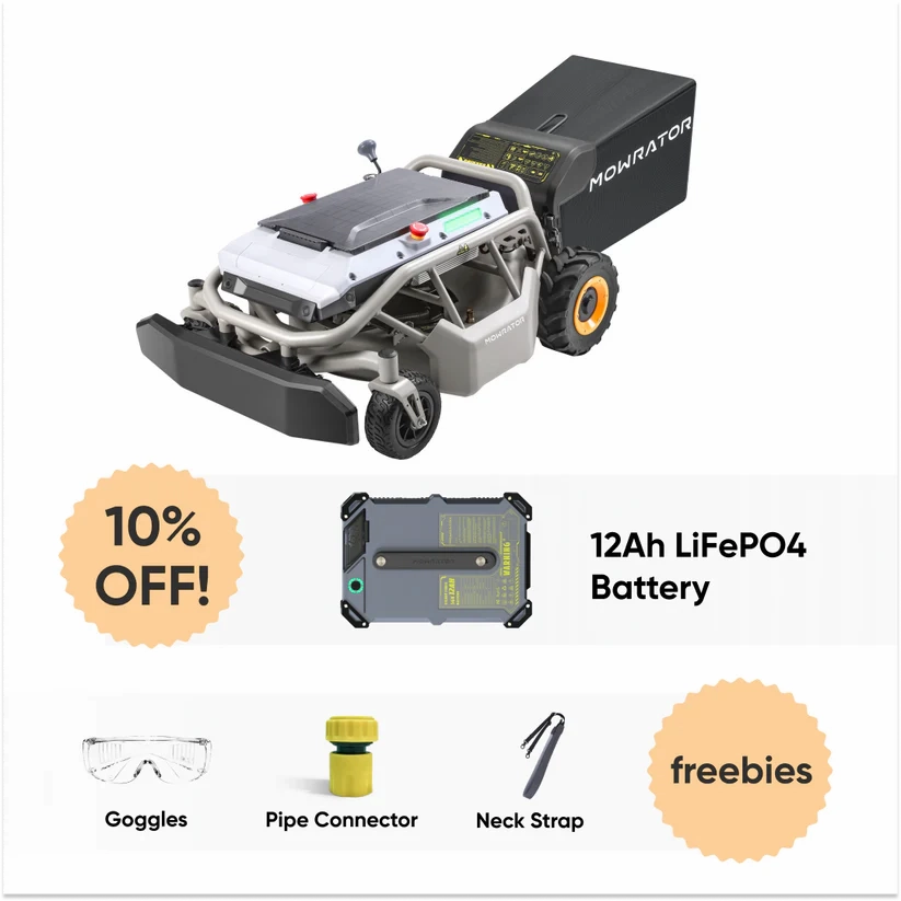 Mowrator S1 2WD Lawn Mower   Extra 12Ah Battery