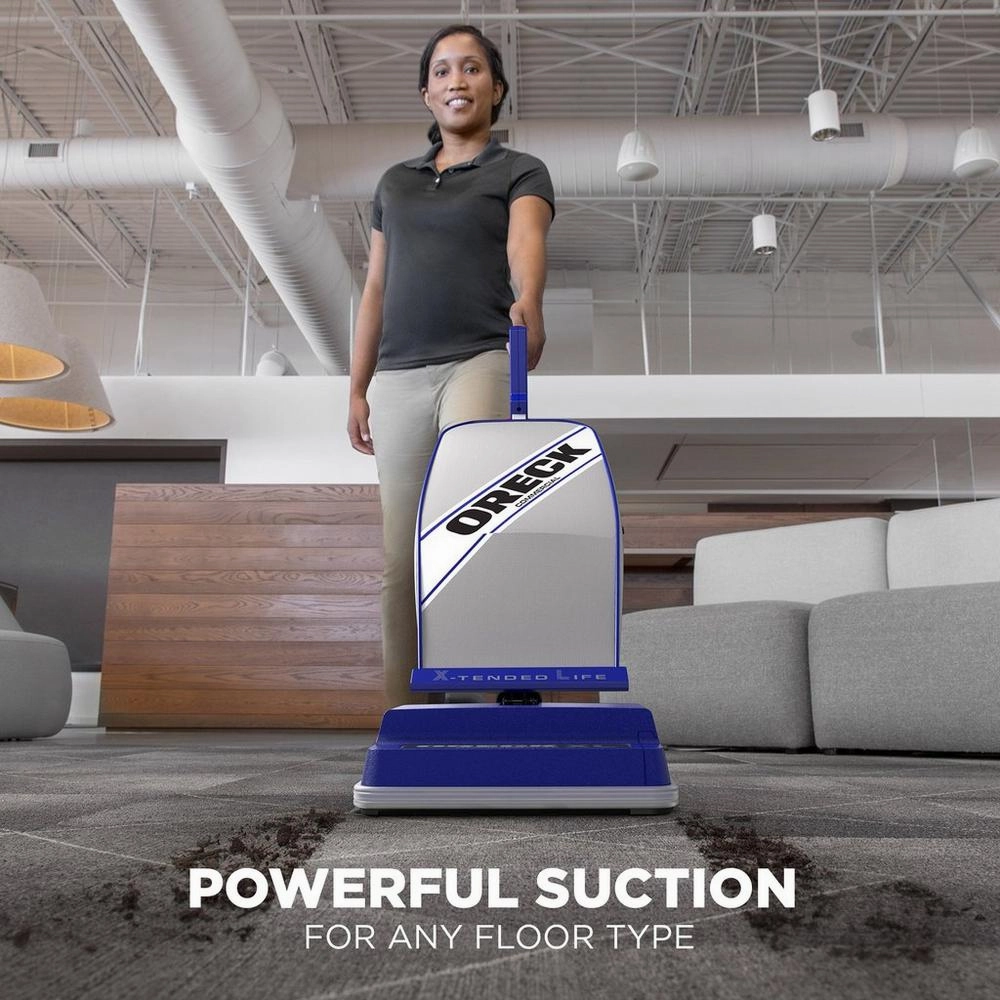 Oreck 9lb Commercial Upright Vacuum. Blue base