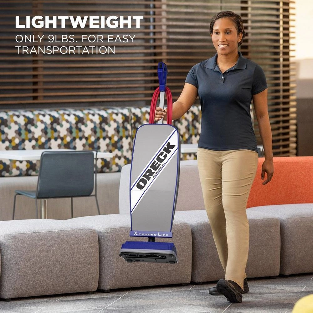 Oreck 9lb Commercial Upright Vacuum. Blue base