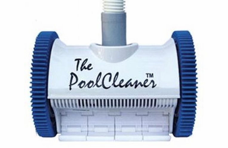 Poolvergnuegen Pool Cleaner 2-Wheel Suction Cleaner - White and Blue
