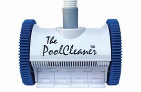 Poolvergnuegen Pool Cleaner 2-Wheel Suction Cleaner - White and Blue