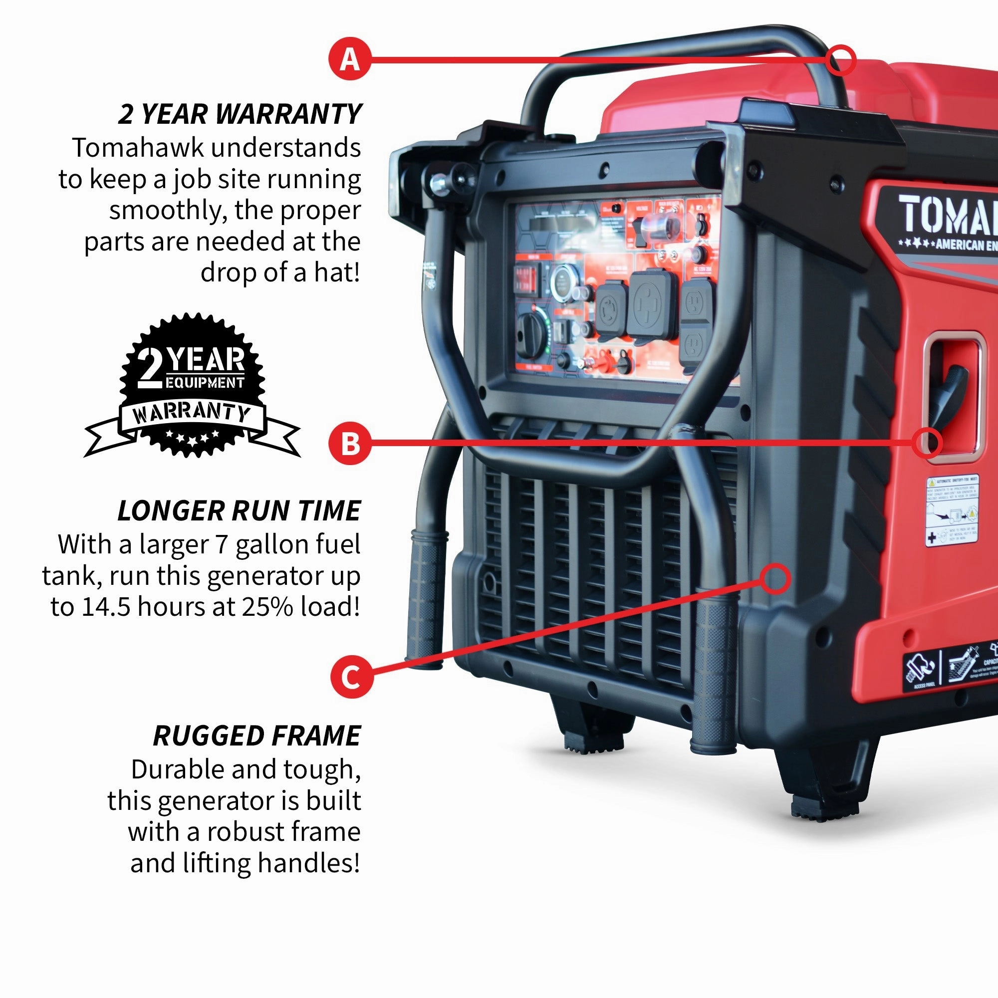 PRE ORDER: 10.500 Watt Inverter Generator Electric Start Super Quiet Portable Gas Power Professional Use