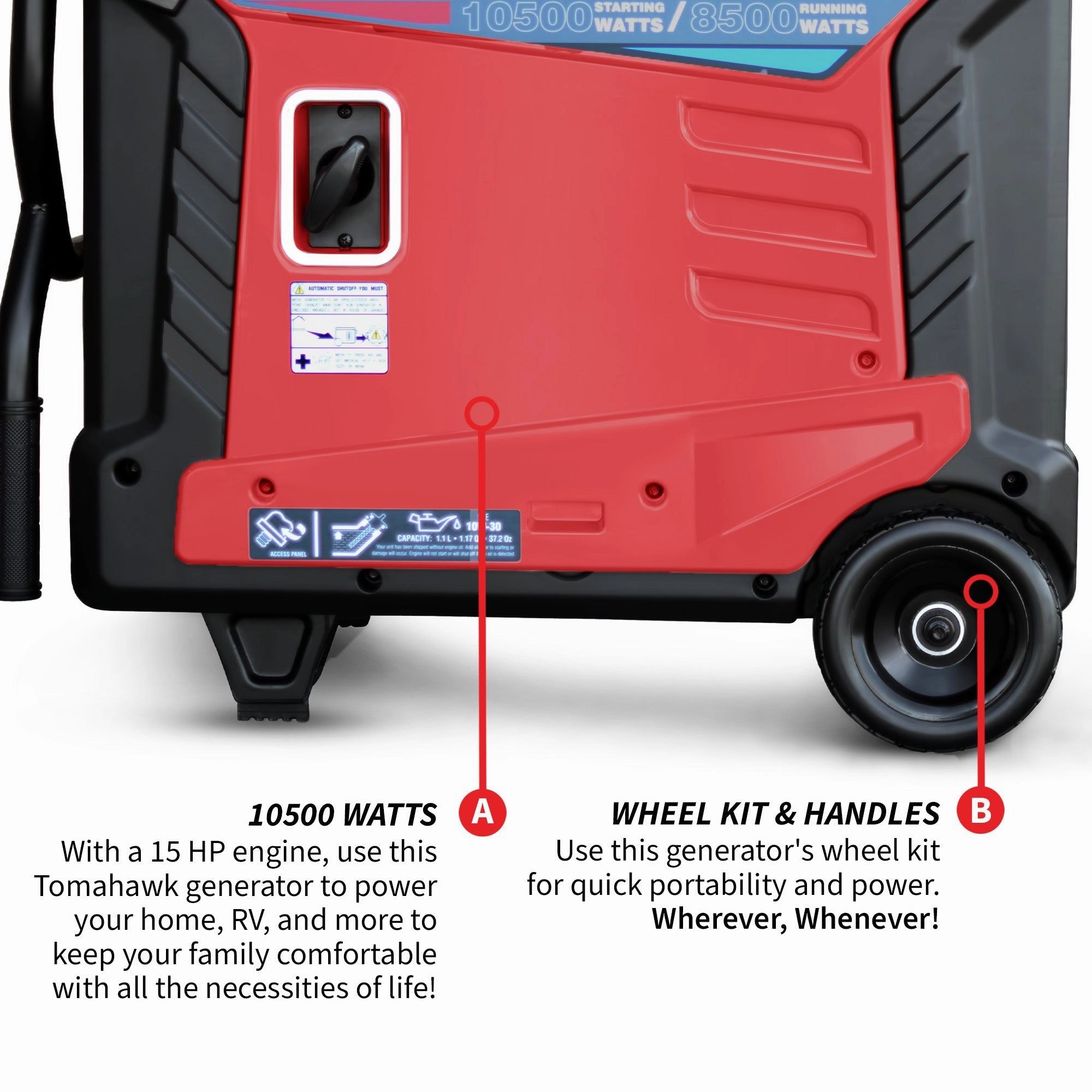 PRE ORDER: 10.500 Watt Inverter Generator Electric Start Super Quiet Portable Gas Power Professional Use