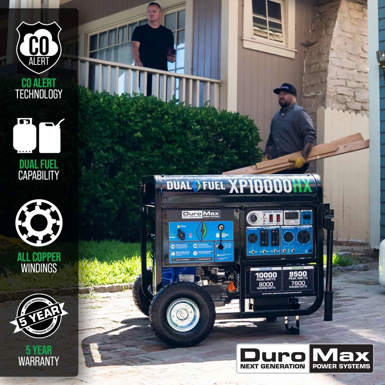 REFURB DuroMax XP10000HX 10.000 Watt 18HP Dual Fuel Portable Generator (Grade A)