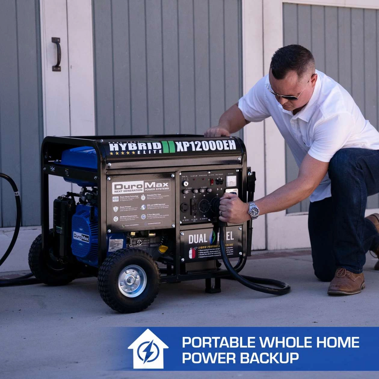 REFURB DuroMax XP12000EH 12.000 Watt Dual Fuel Hybrid Generator (Grade A)