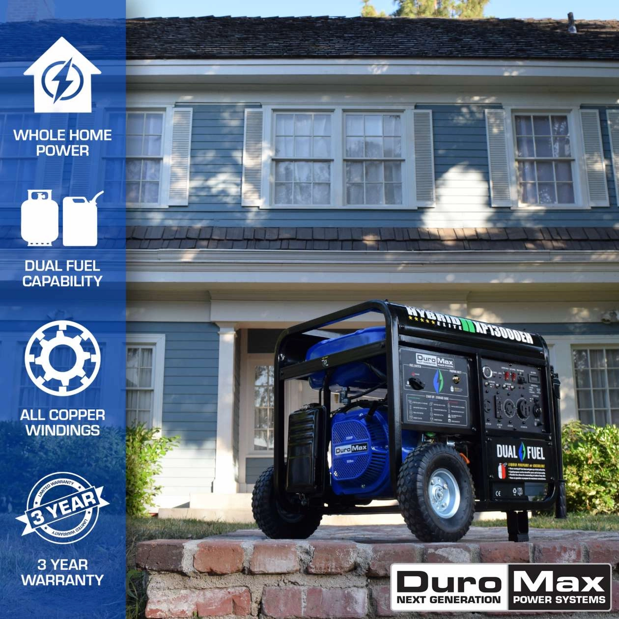 REFURB DuroMax XP13000EH 13.000 Watt Dual Fuel Hybrid Generator (Grade A)