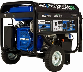 REFURB DuroMax XP5500HX 5.500 Watt 7.5 HP Dual Fuel Portable Generator With CO Alert 50- States (Grade A)