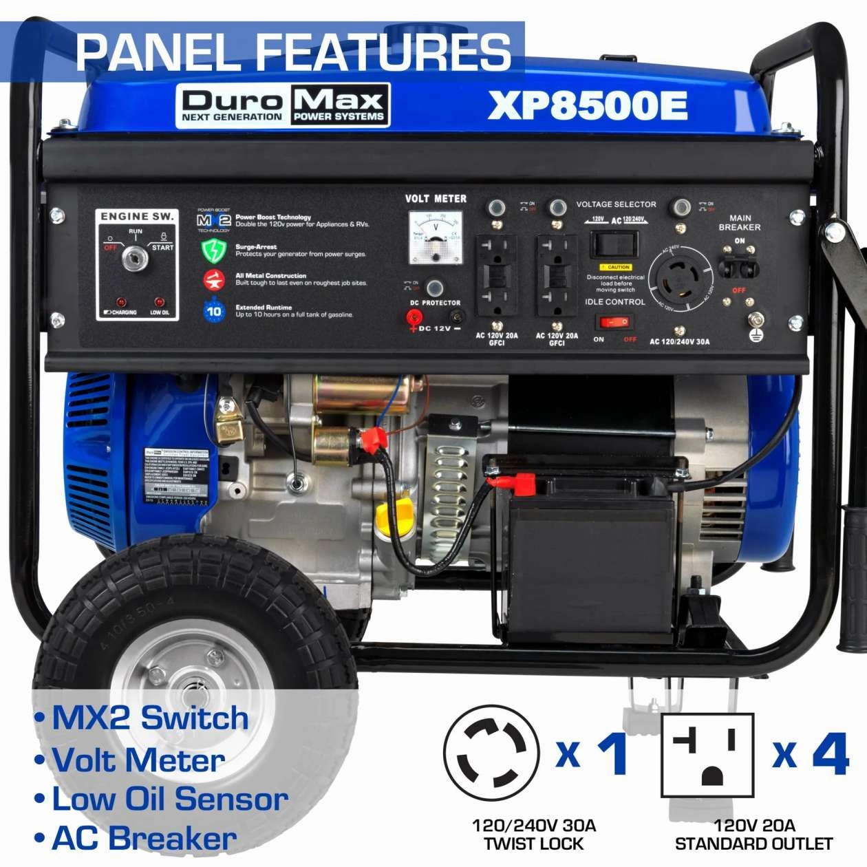 REFURB DuroMax XP8500E 8.500 Watt Gasoline Generator (Grade A)