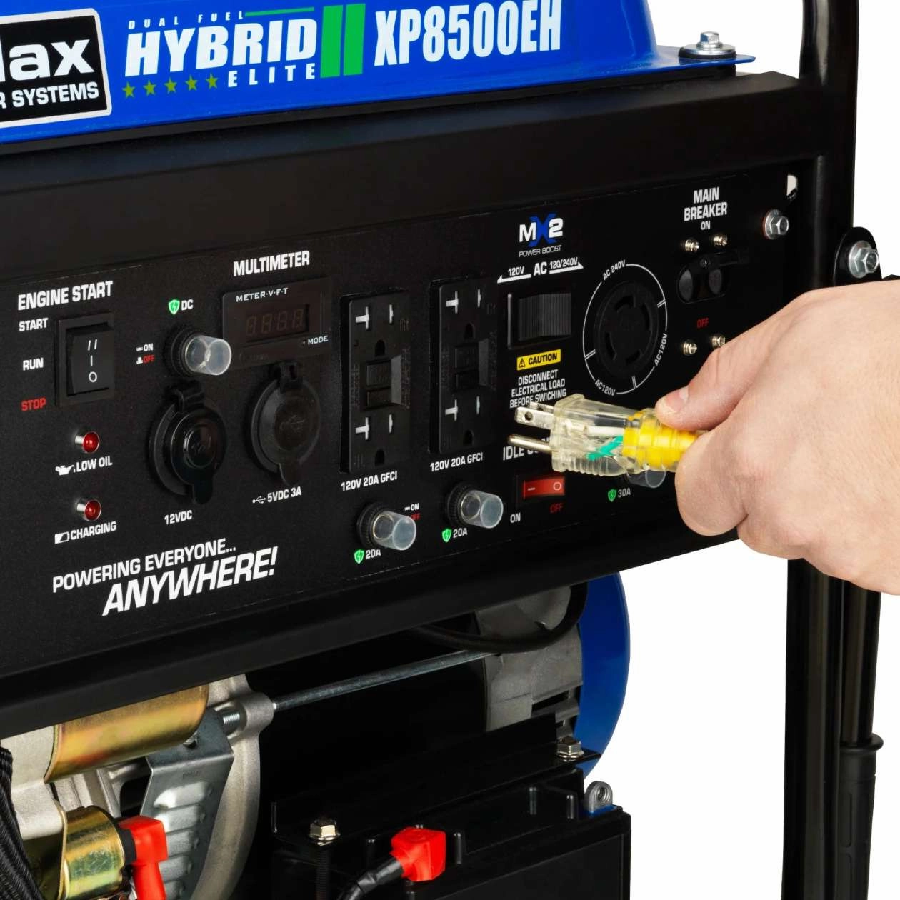 REFURB DuroMax XP8500EH 8.500 Watt 16 hp Dual Fuel Portable Generator w/ Electric Start 50-State (Grade A)