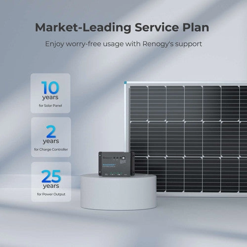Renogy 100W 12V Monocrystalline Solar Starter Kit w/Wanderer 30A Charge Controller