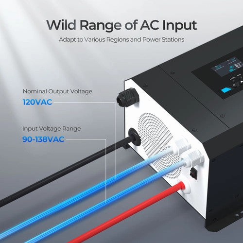 Renogy 12V 3000W Inverter charger.100~120Vac adjustable (NEW)