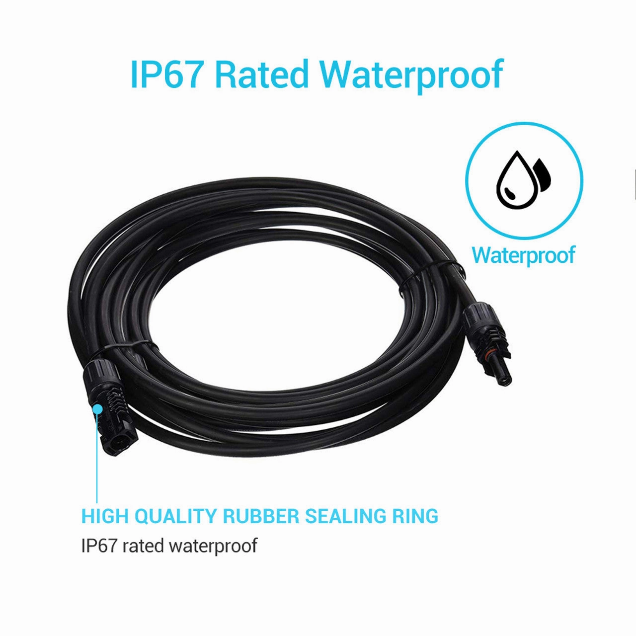 Renogy 1.5 Feet 12AWG Solar Extension Cable with MC4 Female and Male connectors