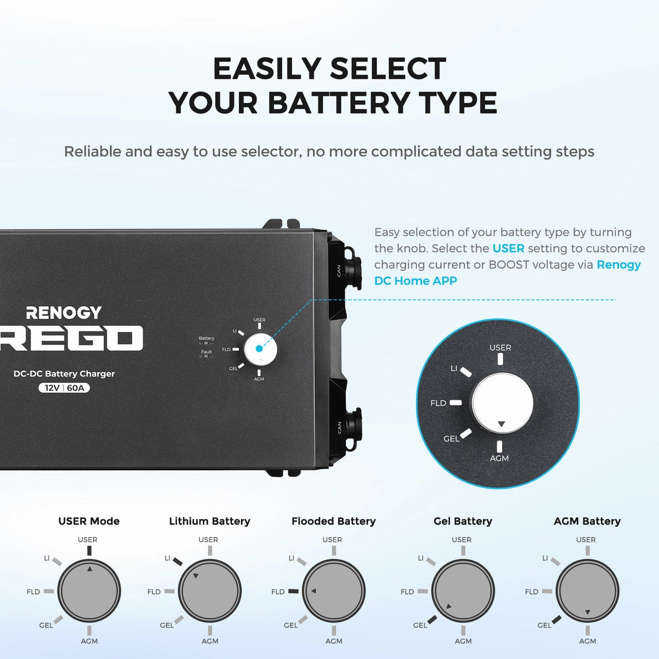 Renogy REGO 60A Charger   Input/Output Cables