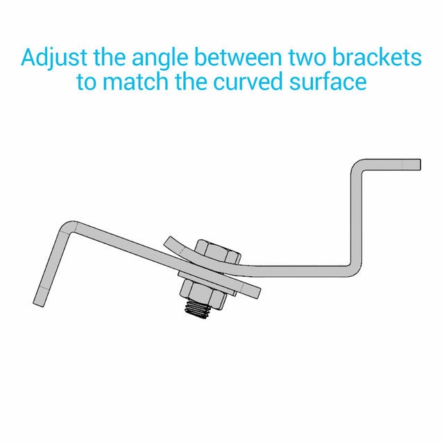 Renogy RNG-MTS-ACB - Solar Panel Mounting Curved Z Bracket - Set of 4