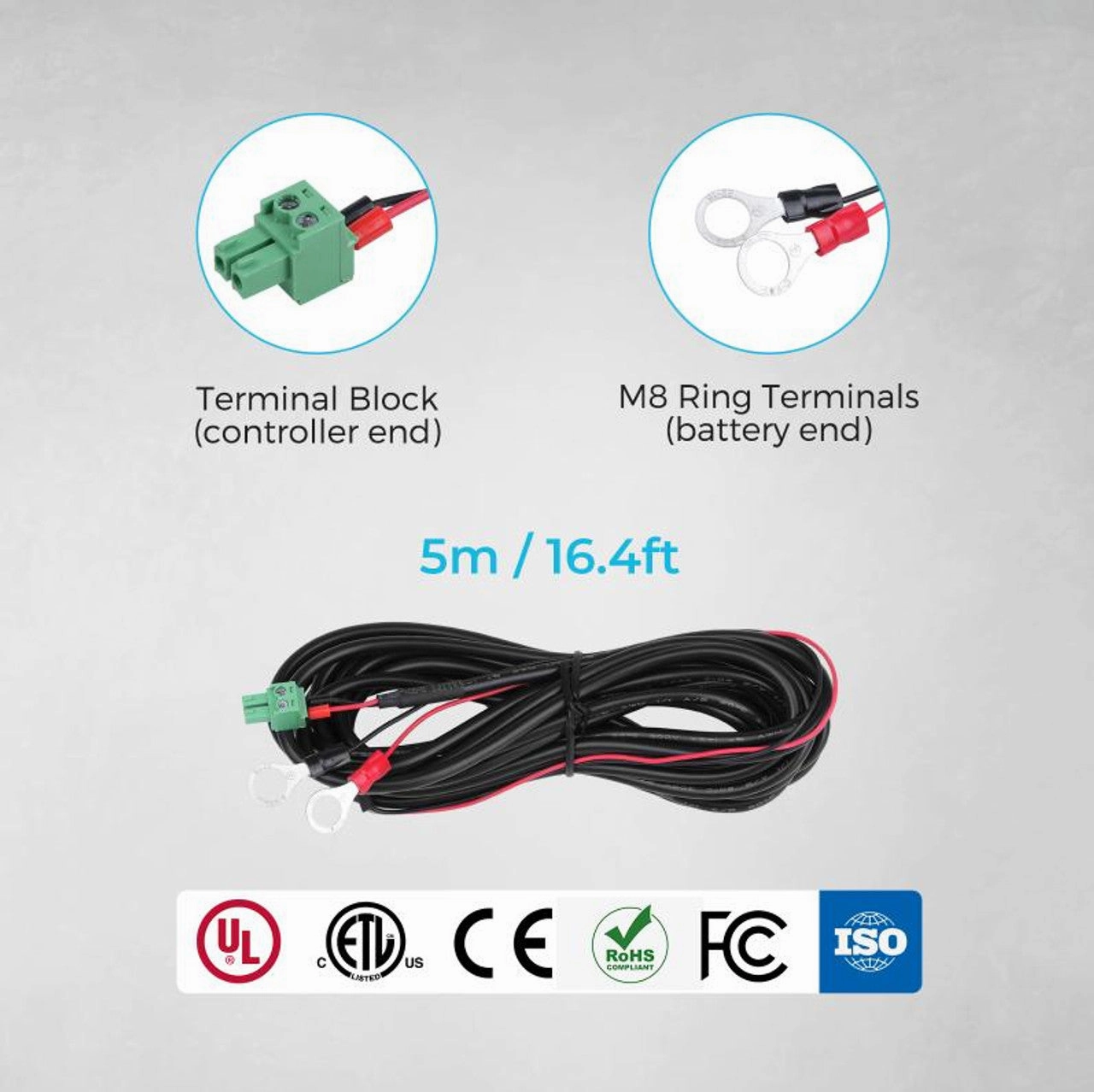 Renogy RVSCC - Battery Voltage Sensor Housing and Wire with Ring Terminal