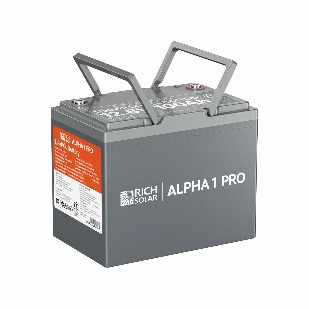 Rich Solar ALPHA 1 PRO | 12V 100Ah LiFePO4 Battery