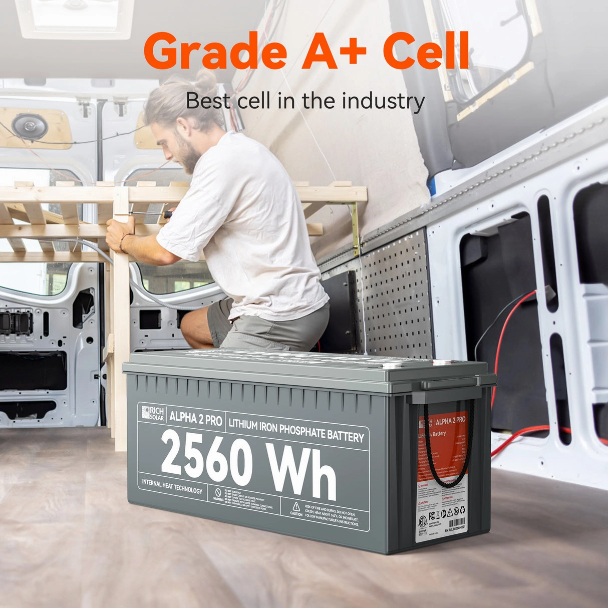 Rich Solar ALPHA 2 PRO | 12V 200Ah LiFePO4 Battery