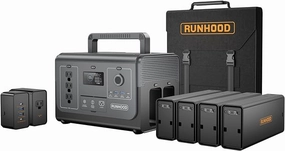 Runhood RALLYE 1200 PRO Power Station   200W solar panel